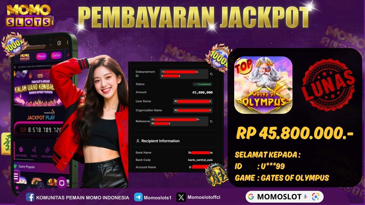 MOMOSLOTS JACKPOT SLOT GATES OF OLYMPUS